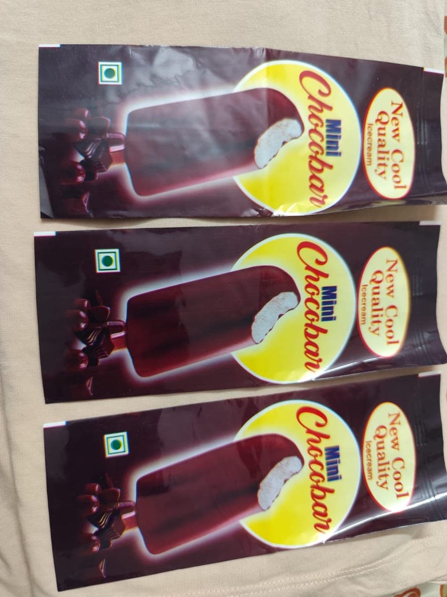 Sample laminate pouch mini chocobar produced for a client
